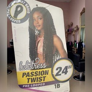 Lulutress 24” Black Passion Twist Hair Extensions